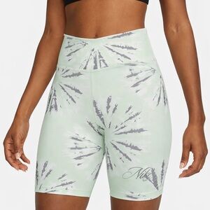 Nike Women's Tie-Dye Shorts - Mint Gray size L